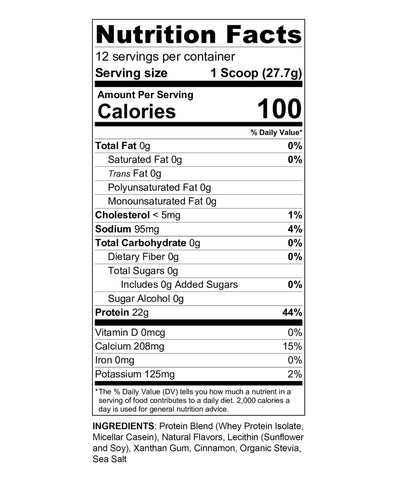 NorthBound Nutrition Protein All Natural Protein Blend (80% Isolate/20% Casein) - Cinnamon Frosting - 12 Servings